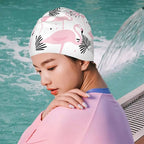 Girls Swim Cap, Waterproof, Non-Slip, Long Hair