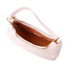 Printed Pollen Chessboard Crescent Bag, Women's Handbag