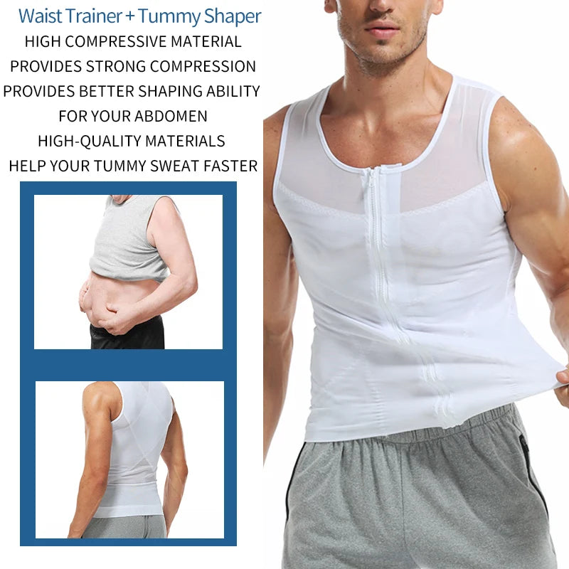Men Compression Shirt, Slimming Body, Shaper Belly