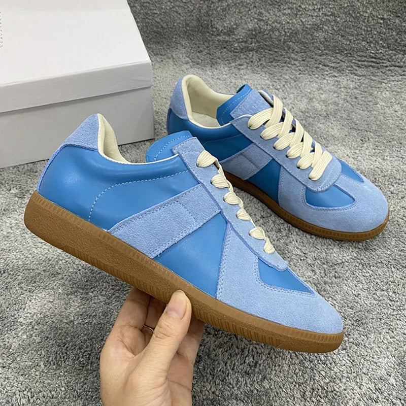 Suede Leather Patchwork Casual Shoes, Women, Round Toe