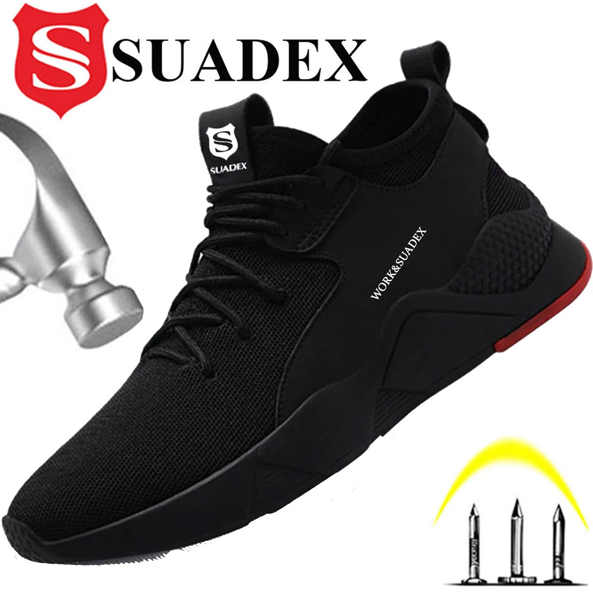 Men Work Safety Shoes Steel Toe Shoes