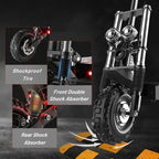[8 models]10/11 Inch 48V-72V 1000W-6000W Electric Scooter 50-85km/h, Kick, Foldable Adult