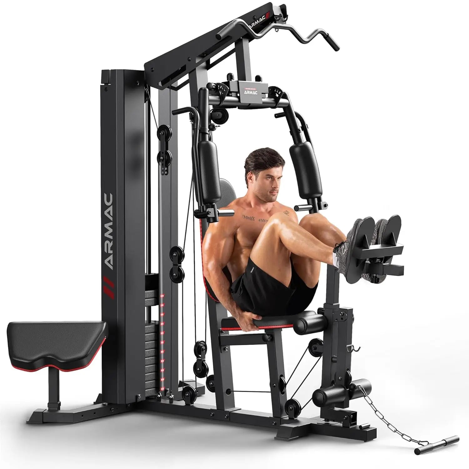 150LBS Weight Stack, Machine with Pulley System