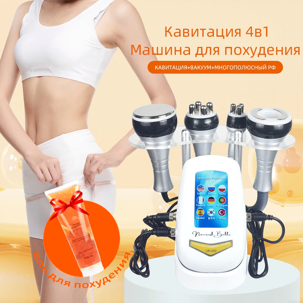 4 IN1 Cavitation Body Slimming, Machine, Massager, Face Lifting