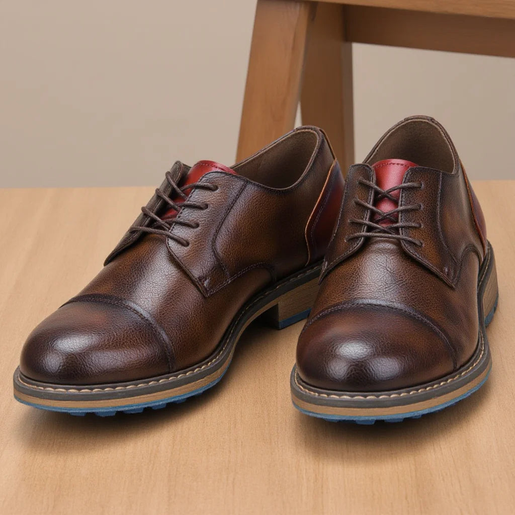 Men Derby Casual Fashion Leather Shoes