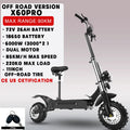 [8 models]10/11 Inch 48V-72V 1000W-6000W Electric Scooter 50-85km/h, Kick, Foldable Adult