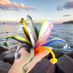 10Pcs 9cm Tail Worm Soft Bait Plastic Fishing Soft Baits