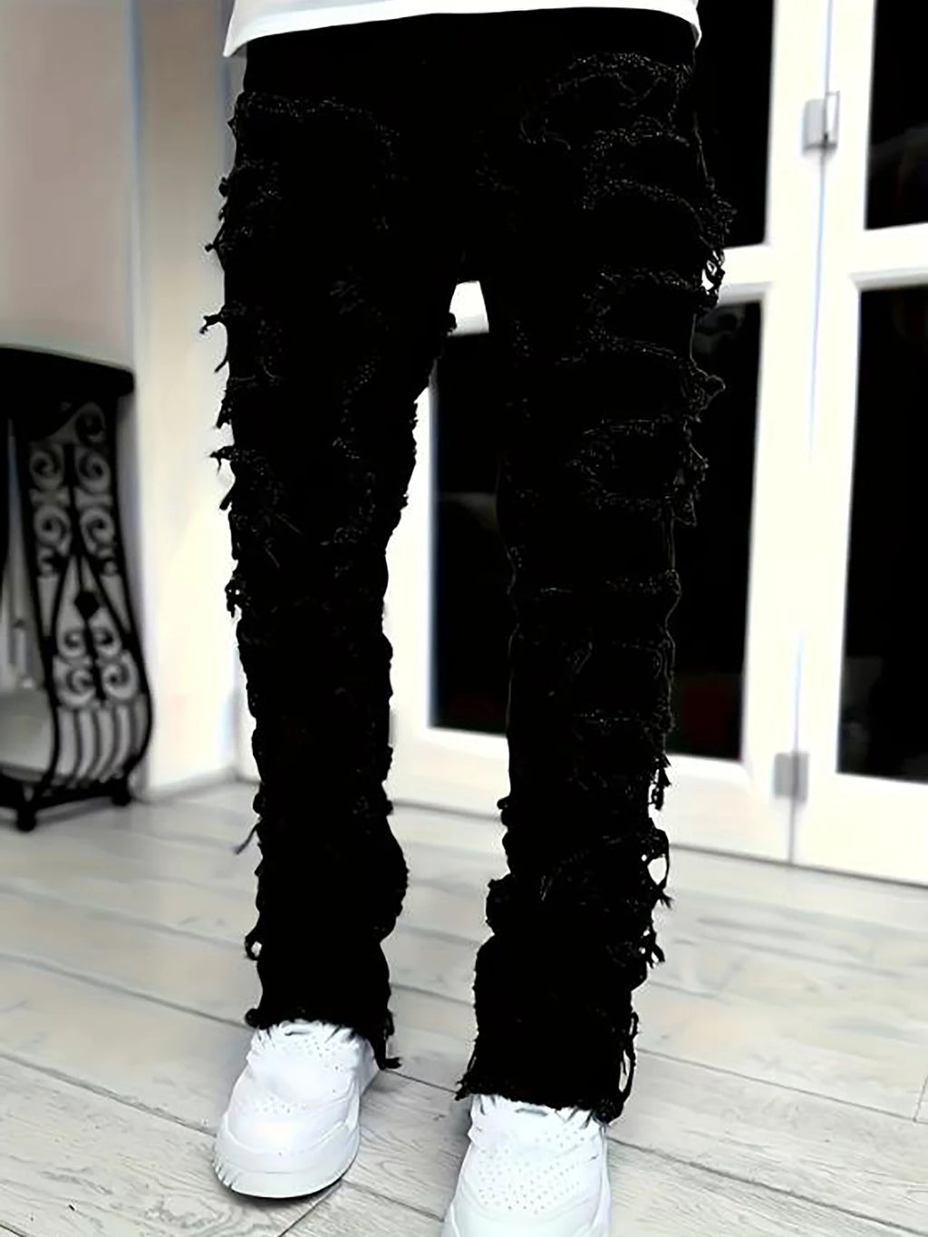 Y2K hip-hop style jeans, men's casual, stretch