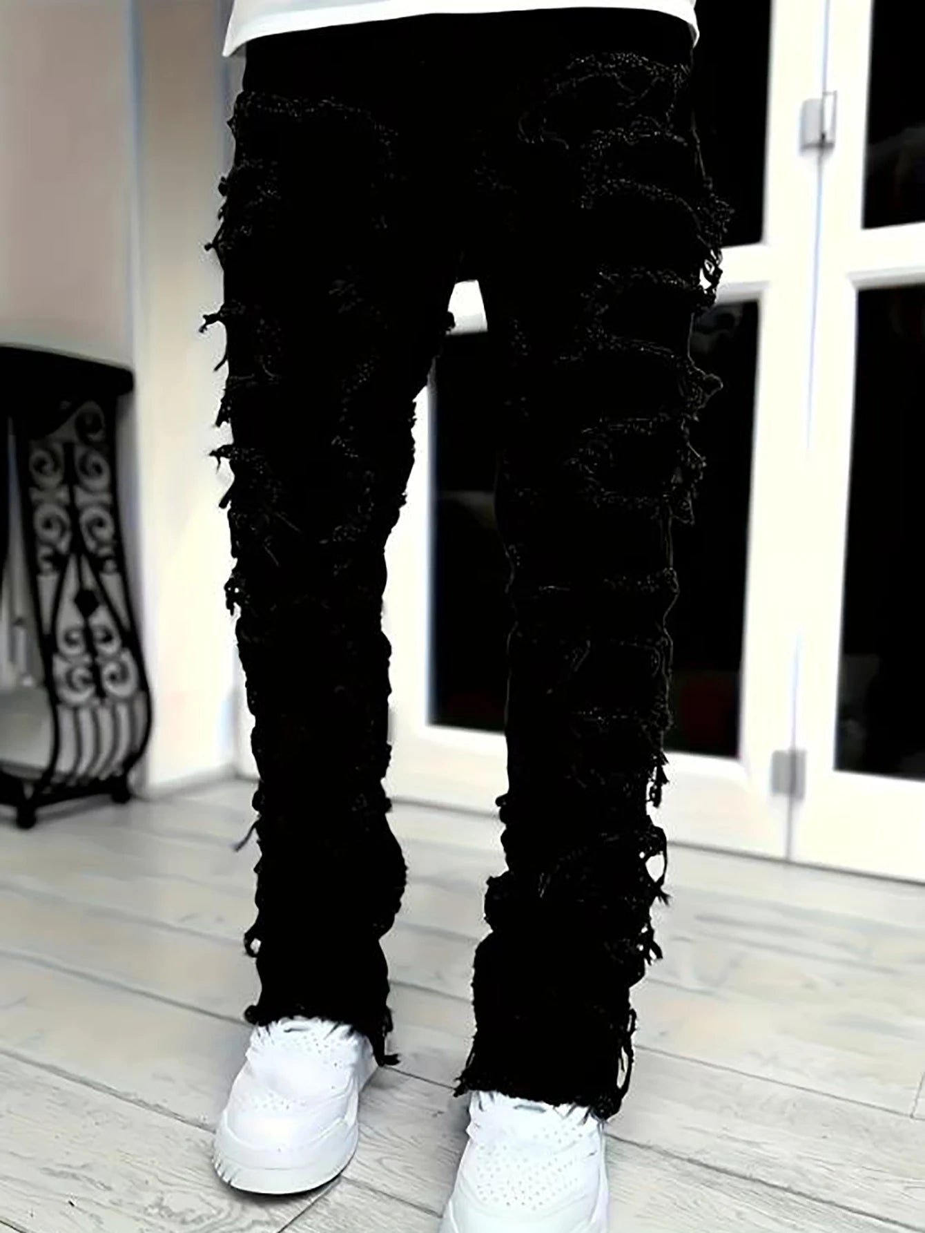 Y2K hip-hop style jeans, men's casual, stretch