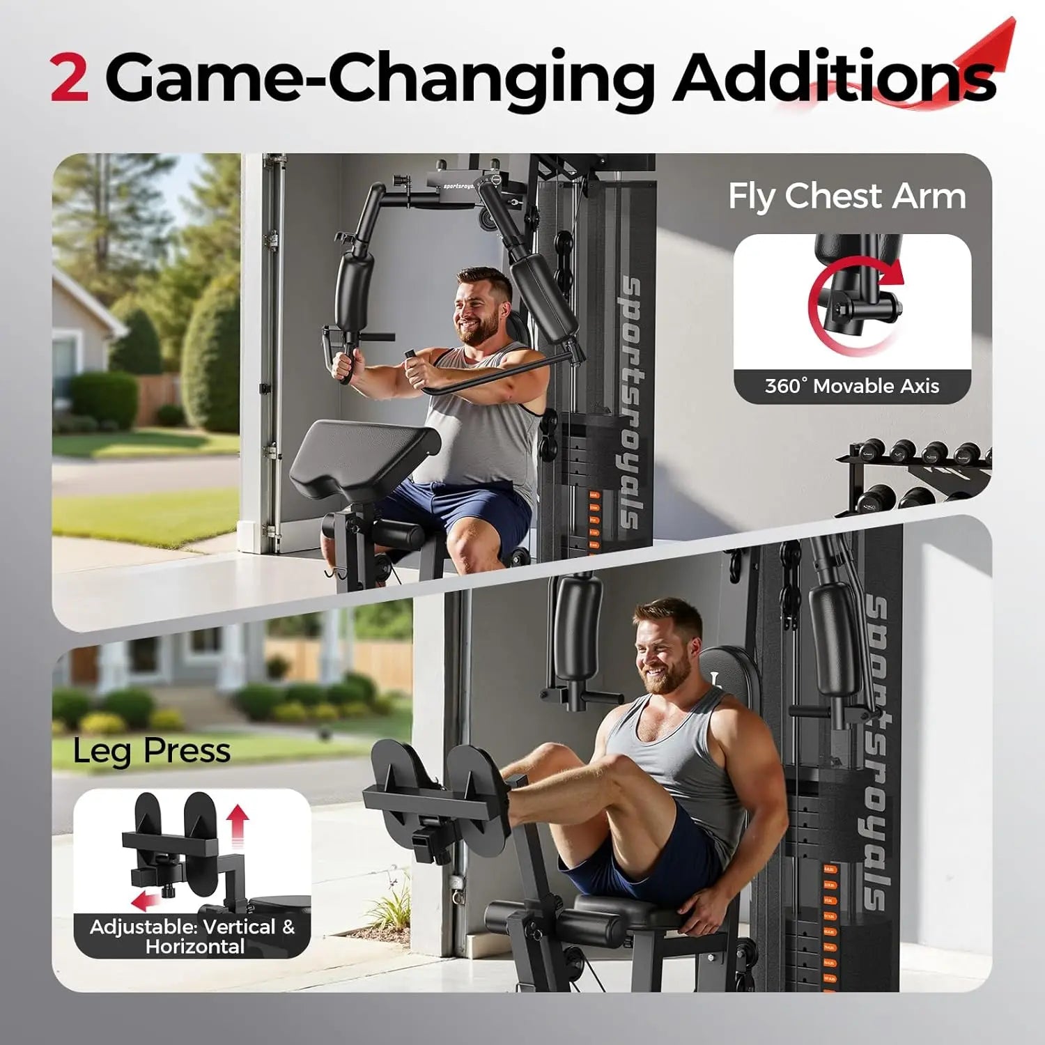 150LBS Weight Stack, Machine with Pulley System
