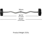 Rubber Curl Fixed Barbells, Pre-Loaded Weight Bar