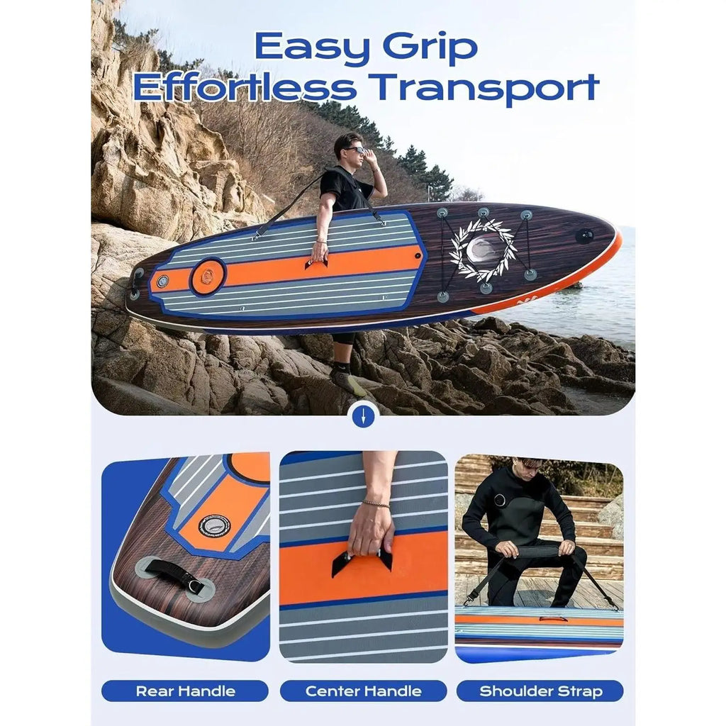Extra Wide Inflatable Paddle Board, 11' x 34" x 6" for Adults