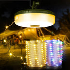 10M Camping String Light, Waterproof, RGB, Lantern, Rechargeable, LED