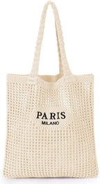Women, Beach Tote Bag Summer Knit Bag