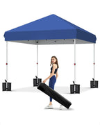 10x10 FT Pop Up Canopy Tent, Adjustable, 4 Sandbags, Carry Bag
