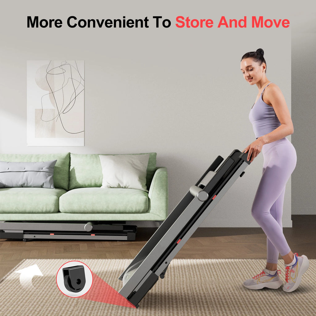 3.5HP Foldable Incline Treadmill, Walking Pad, Touch Screen