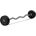 Rubber Curl Fixed Barbells, Pre-Loaded Weight Bar