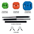 40lb /20kg Adjustable Barbell Weight Set, Home and Gym