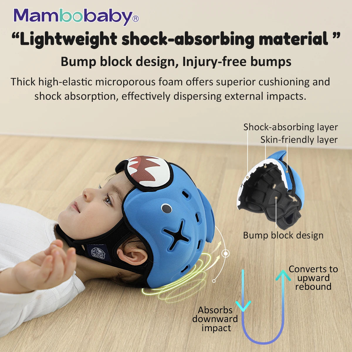 Safe Anti-Shock Baby Helmet, Toddler, Infant