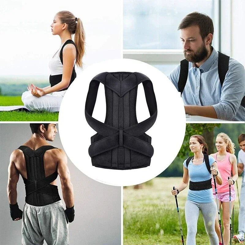 Reinforced, Belt Lumbar, Column Posture, Corrector Vest,  Adjustable