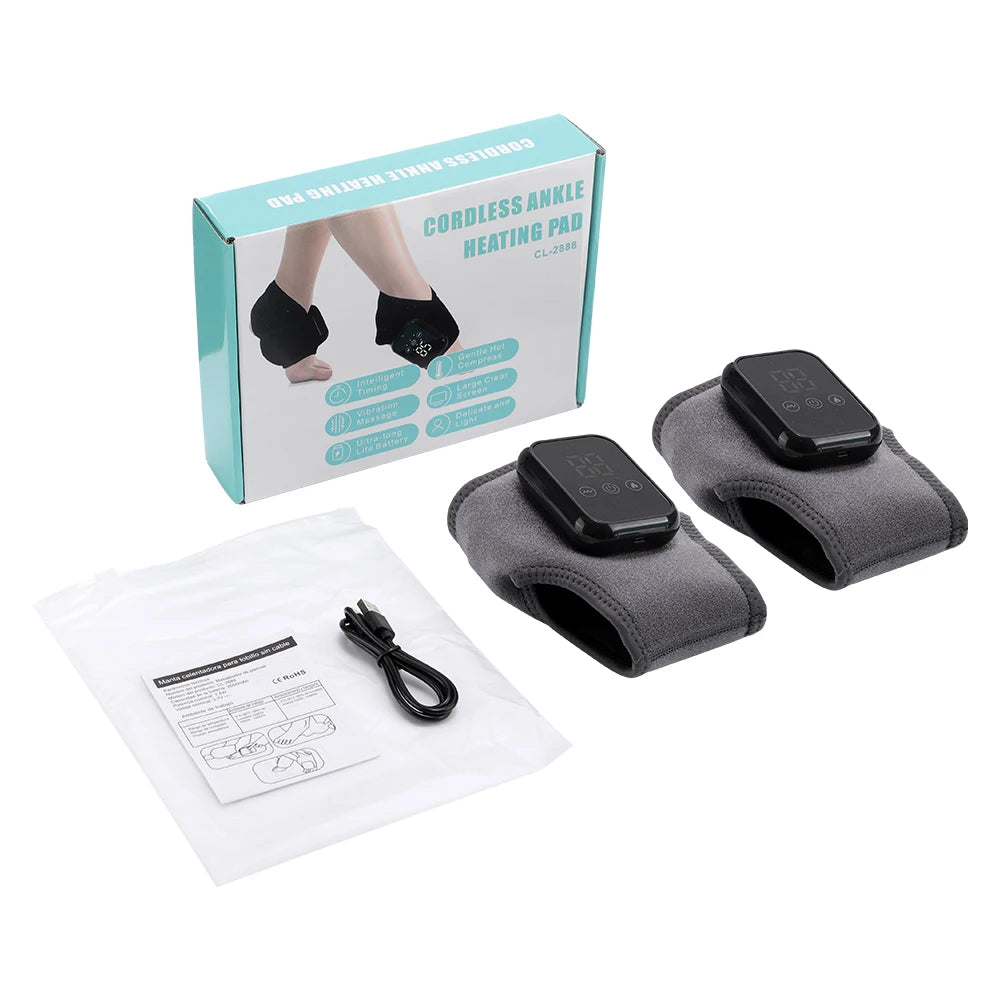 Ankle Massager, Hot Compress, Vibration, Foot Massager