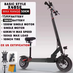[8 models]10/11 Inch 48V-72V 1000W-6000W Electric Scooter 50-85km/h, Kick, Foldable Adult