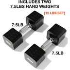 15LB Adjustable Dumbbell Set, Women Men Hand Weights