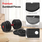 Adjustable Dumbbell Set, 20-80lbs, Weights, 4-in-1, Barbell/Kettlebell/Push-up