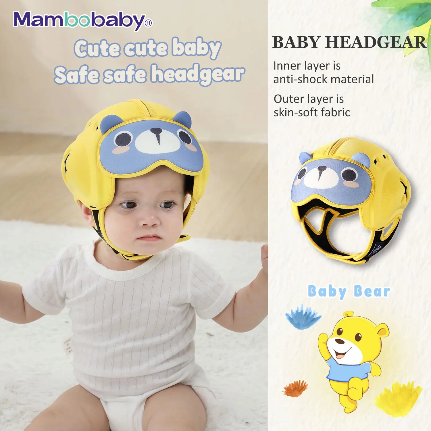 Safe Anti-Shock Baby Helmet, Toddler, Infant