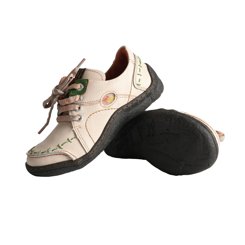Women's Hand-Stitched Leather Sneakers Lightweight Comfortable