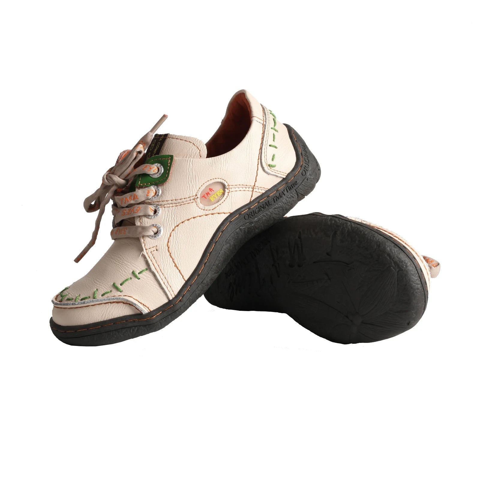 Women's Hand-Stitched Leather Sneakers Lightweight Comfortable