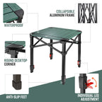 Folding Camping Square Table, Carry Bag, Aluminum