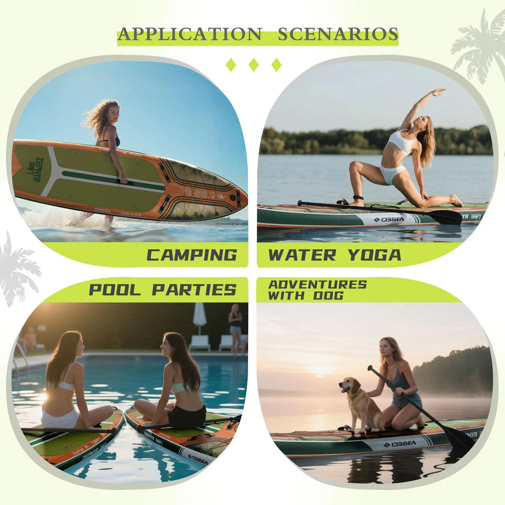 11ft Inflatable Paddle Board, Stand up, SUP Accessories