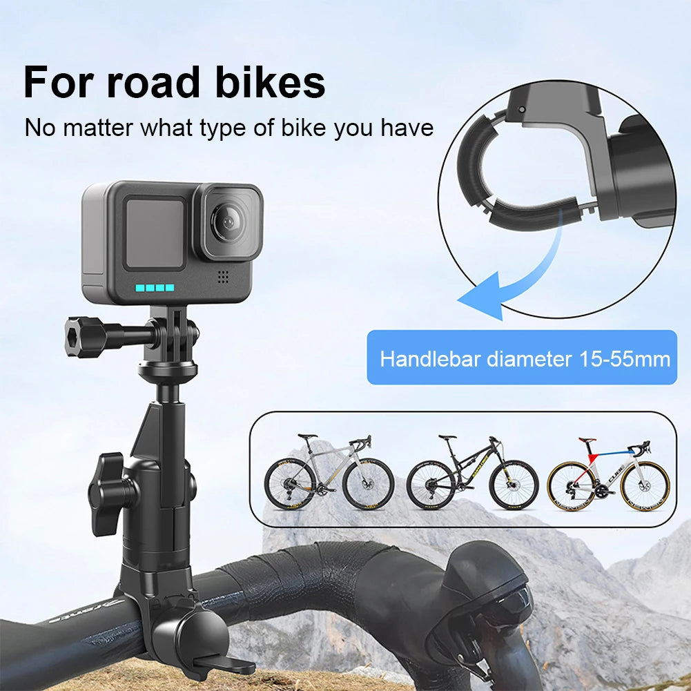 360 Rotating Motorcycle Bike Camera Holder, for Insta360 DJI Camera