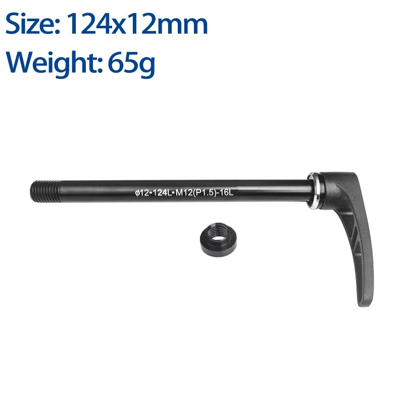 Light Aluminum Rear Wheel Skewers, MTB,  29er, 27.5er Frame, 142x12mm