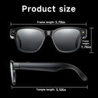 Smart AI Camera Glasses, 8MP, 140+ Languages, Bluetooth Music, 1080P Video Recording