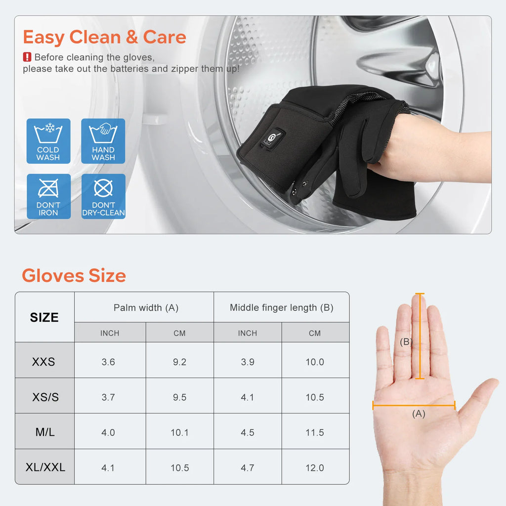 Heated Fishing Gloves, Waterproof, Men, Fishing Gloves