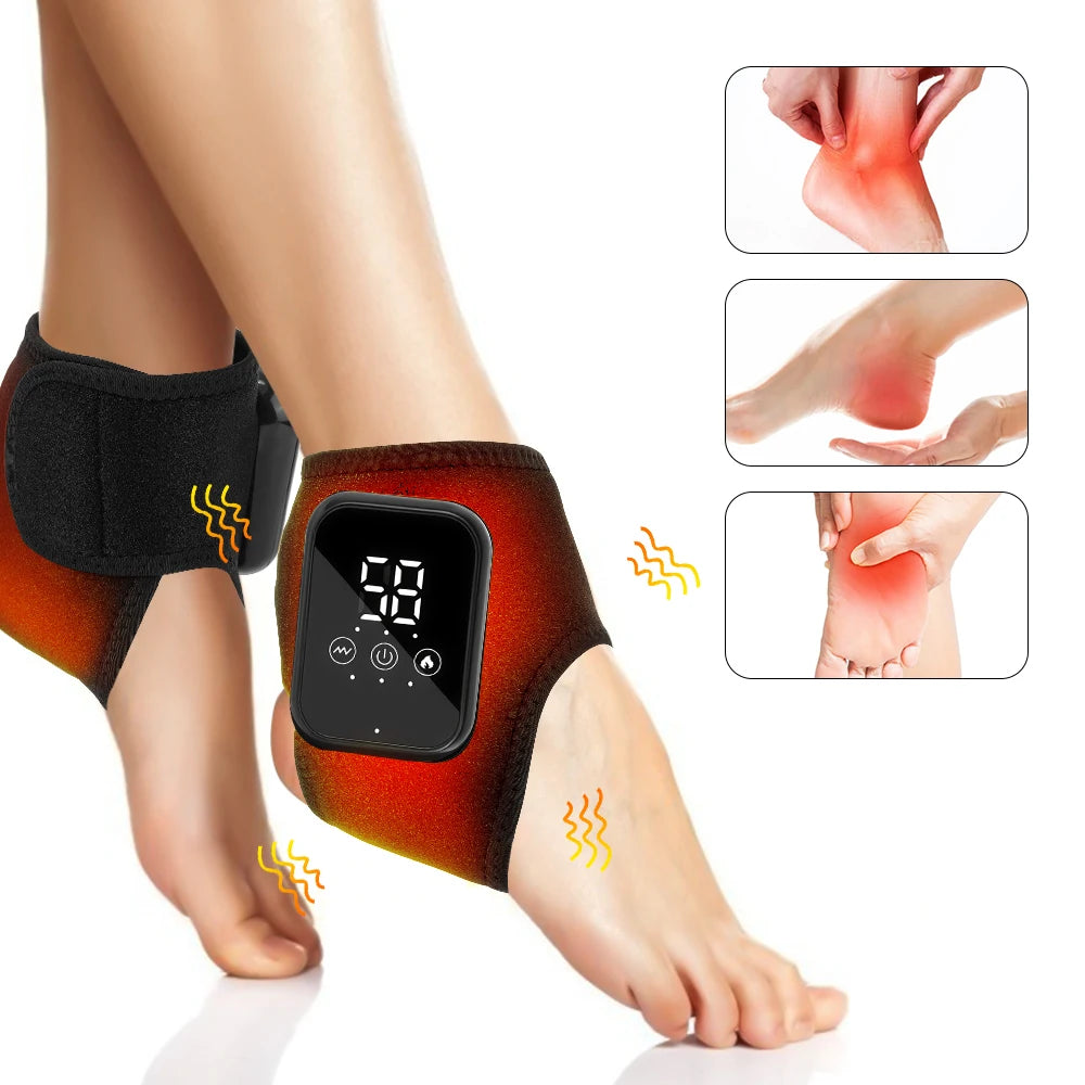 Ankle Massager, Hot Compress, Vibration, Foot Massager