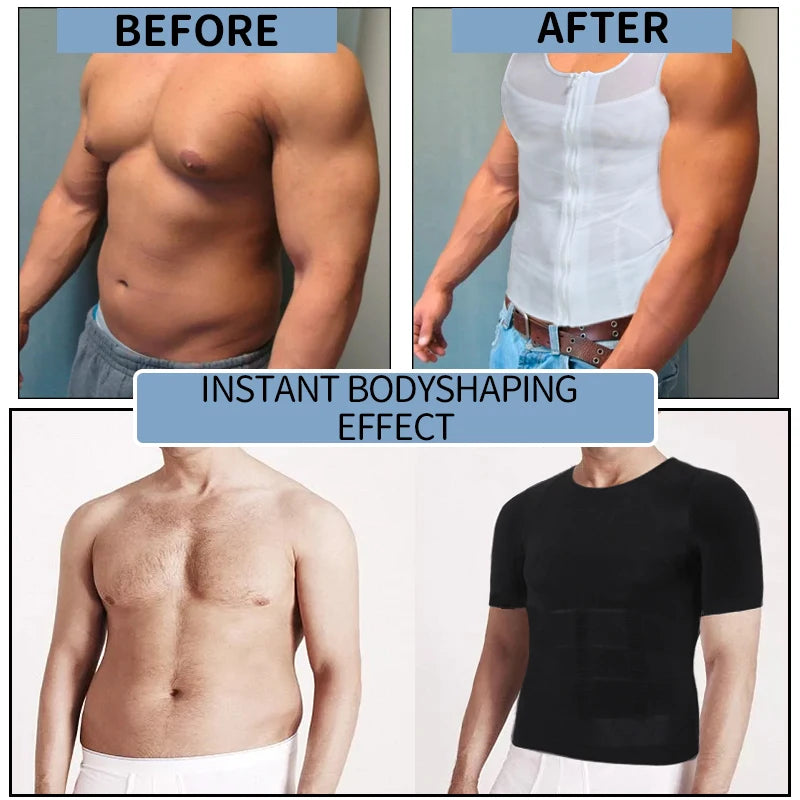 Men Compression Shirt, Slimming Body, Shaper Belly