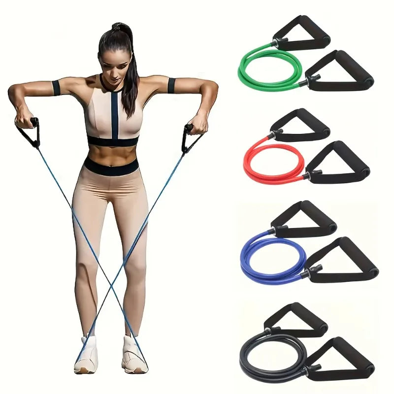 Resistance Band 4 Levels with Comfort Grip Handles