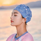 Girls Swim Cap, Waterproof, Non-Slip, Long Hair