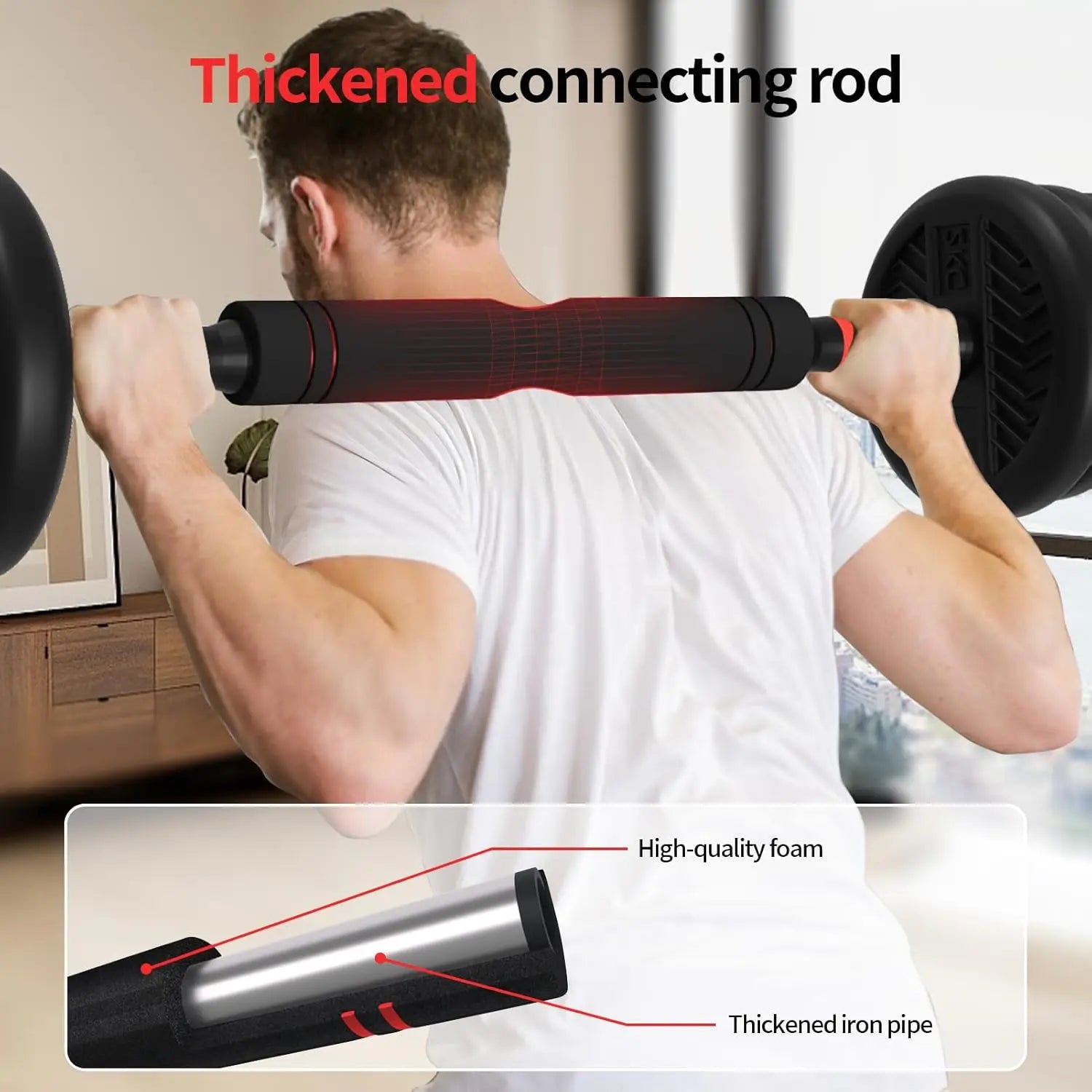 Adjustable Dumbbell Set, 20-80lbs, Weights, 4-in-1, Barbell/Kettlebell/Push-up
