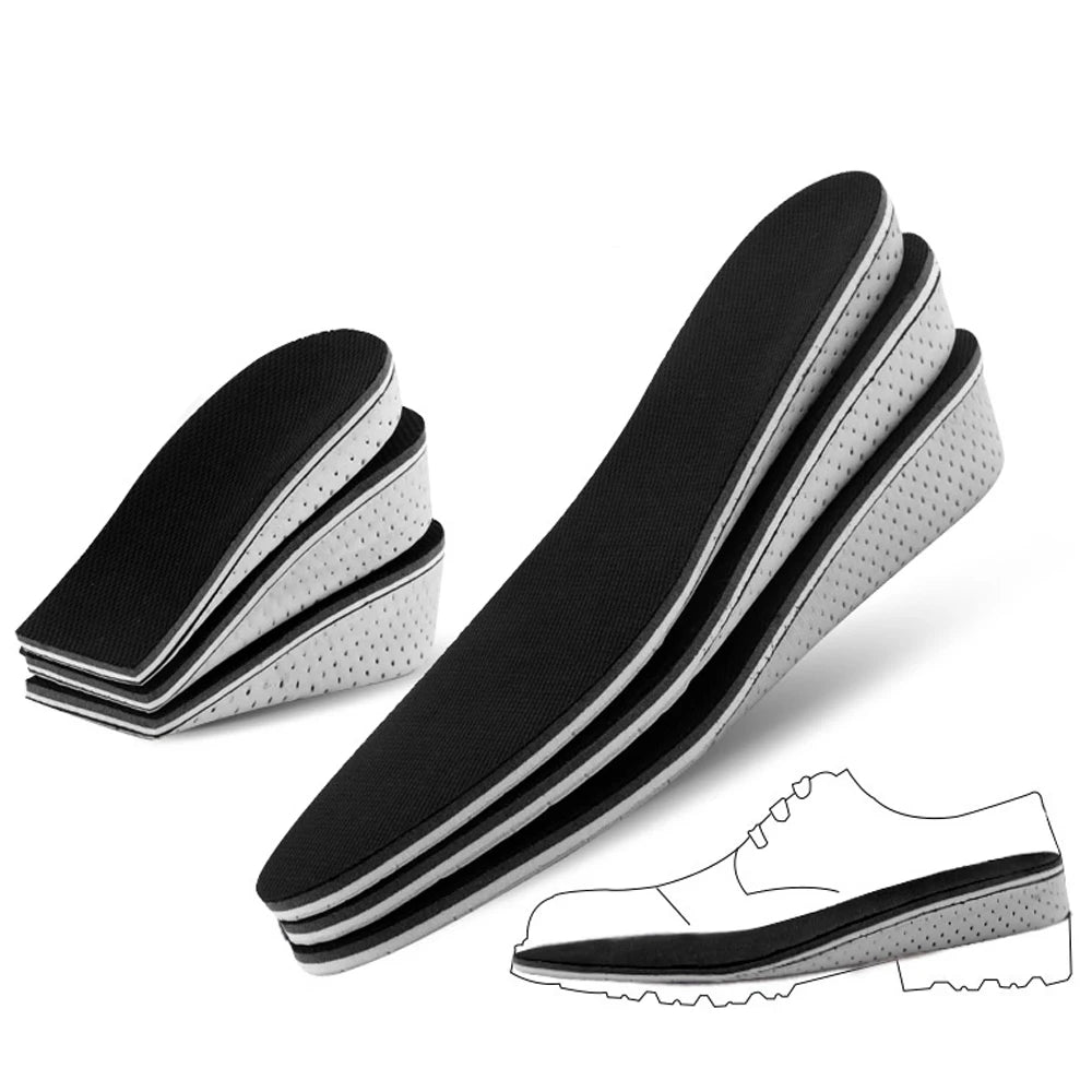 2-4cm Memory Foam Insoles, Men Height Increase, Sweat-absorbent