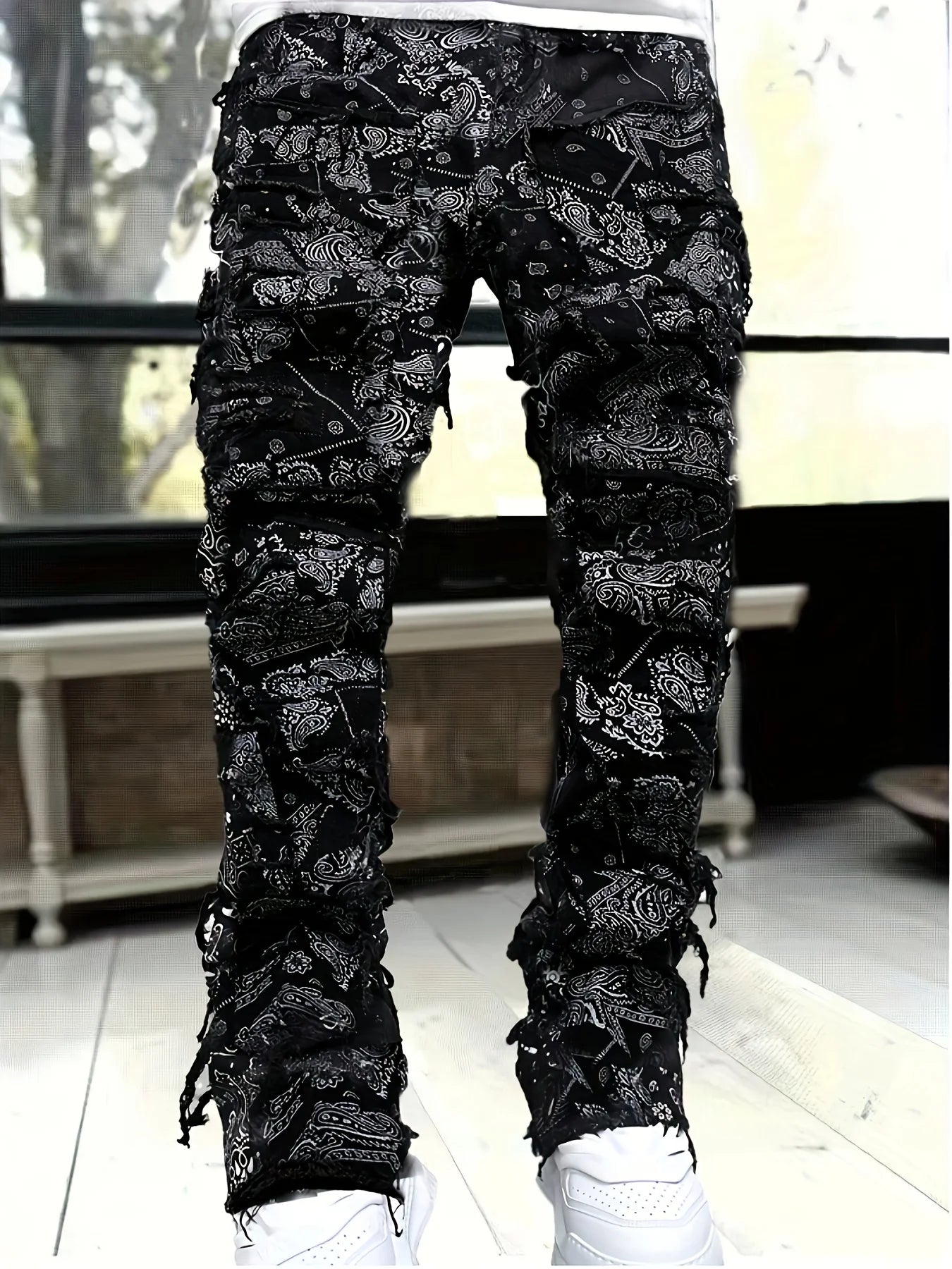 2026 Men's Straight-Leg Jeans, Hip-Hop Street Style