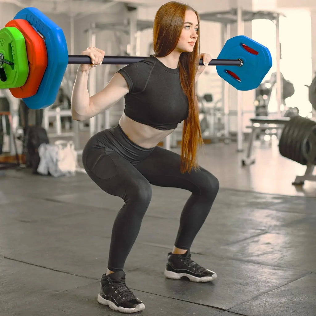 40lb /20kg Adjustable Barbell Weight Set, Home and Gym