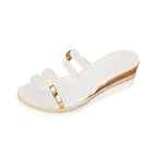 Casual Color Sandals, Women, Comfortable Soft Leather
