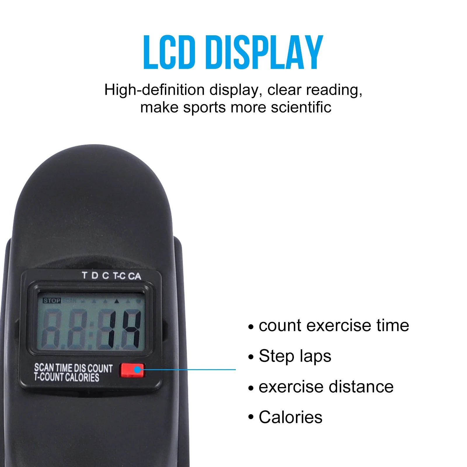 Stepper Exercise Bike LCD Screen Portable Multi-Function