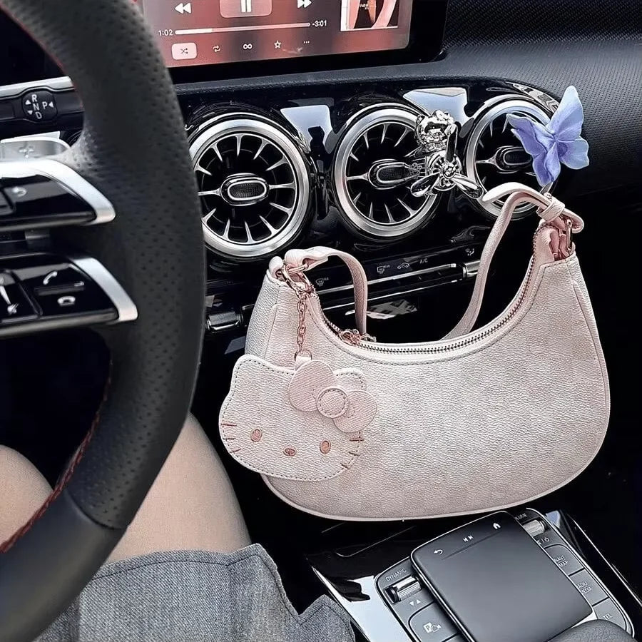 2026 Pink Cute Hello Kitty Armpit, Shoulder Bag