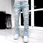 2026 Men's Straight-Leg Jeans, Hip-Hop Street Style