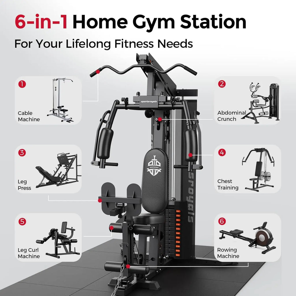 150LBS Weight Stack, Machine with Pulley System